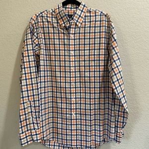 Plaid Joseph A Bank Traveller’s Collection Collared Shirt